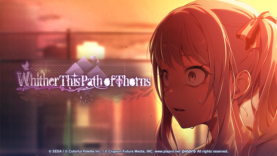 The Cover Art for Whither This Path of Thorns Event in Hatsune Miku Colorful Stage