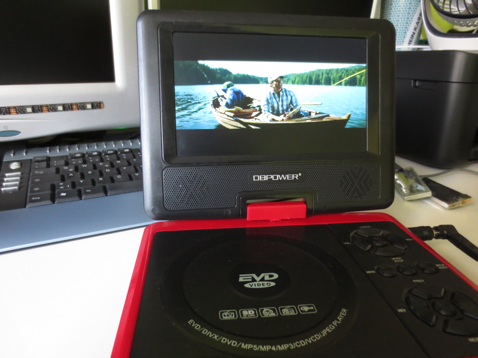 The DVD Player playing a DVD