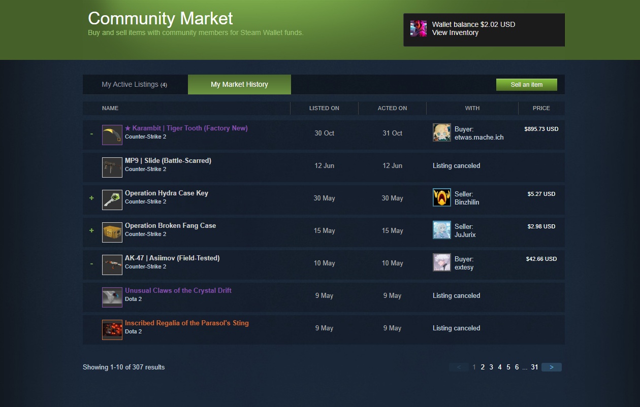 A screenshot from the scammer showing a screenshot of me apparently buying a card from them